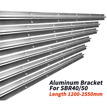 1/2 adet SBR40 SBR50 SBR alüminyum dirsek 1200mm-2550mm delikli / deliksiz lineer raylar kılavuzları işlenmiş CNC parçaları için