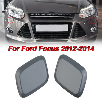 1 Çift Plastik Gri Far far yıkayıcı Jet Kapağı Kapağı Ford Focus 2012-2014 İçin Far Yıkama Jet Kapağı