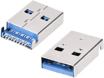 10 ADET USB 3.0 Tip A Erkek soketli konnektör Jack Bağlantı Noktası, 9-Pin 180 Derece SMT, Onarım Yedek Adaptör