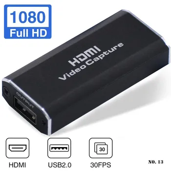 1080P HD HDMI Video Yakalama Kartı USB 2.0 Oyun Video Canlı Akış Aracı Oyun Kayıt Kutusu USB Dişi ve Çift USB kablosu