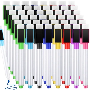 160 Paket Toplu 8 Renkler Manyetik Beyaz Tahta İşaretleyiciler Kuru silinebilir kalem Silme Kapaklı Okul, Ofis Ve Ev İçin