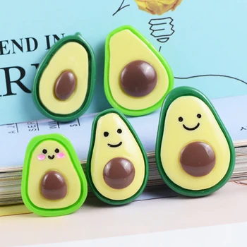 20 Adet Simülasyon Yeni Avokado Reçine Süsler El Yapımı DIY Zanaat Malzemeleri Telefon Kabuk Yama Malzemeleri Dekor Kız saç aksesuarları