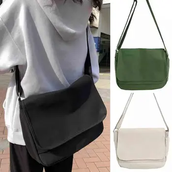 2023 postacı çantası Kadın Çantası Gençlik Organizatör Moda Tuval Alışveriş Büyük Omuz Crossbody Harajuku Okul Paketi Erkekler Çantası