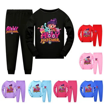 2023 Yeni Kızlar Abby Hatcher Süt İpek Pijama Yaz Uzun Kollu çocuk Giyim Pijama Pijama Setleri Çocuklar İçin