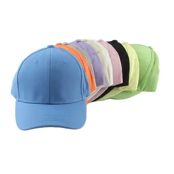 2023 Çocuk Kap Düz Renk pamuklu beyzbol şapkası Komik Bebek Şapka Hip Hop Snapback Şapka Erkek Kız Güneş Kapaklar Kemikleri Ayarlanabilir Kapaklar