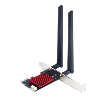 2974Mbps WIFI6 AX200 PCI-E Kablosuz wifi adaptörü Aksesuarları 2.4 G 5GHz Çift Bantlı Ağ Kartı Bluetooth 5.2 Masaüstü Ağ Kartı