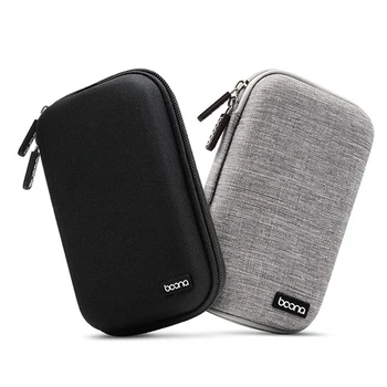 2X BOONA Su Geçirmez saklama çantası İçin 2.5 İnç Mobil Sabit Disk Güç Kaynağı USB sürücüsü Veri Dable Kulaklık Gri ve Siyah
