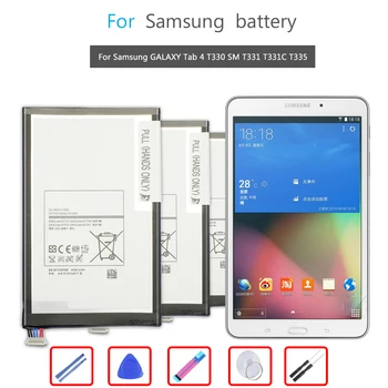 4450mAh EB-BT330FBE Pil Samsung Galaxy Tab 4 8.0 İçin T330 T331 T331C T335 SM-T330 SM-T331 SM-T335 Tablet ı ı ı ı ı ı ı ı ı ı ı ı ı ı ı ı ı ı ı ı Polimer Pil