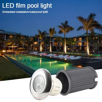 5 adet / grup Paslanmaz Çelik LED havuz ışığı AC12VConcrete yüzeye monte Dalgıç lamba IP68 Su Geçirmez Gömme ışık