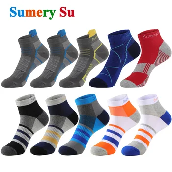 5 Çift / grup Erkek spor çorapları Kısa Atletik Koşu Açık Pamuk Yaz Ayak Bileği Rahat Kırmızı Mavi Marka Tasarım Çorap Sıcak Satış
