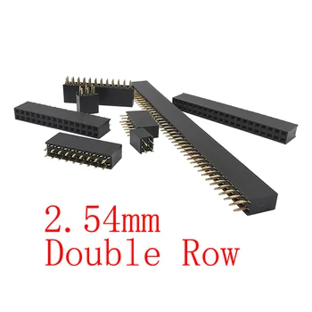 50 Adet/grup 2.54 mm 2x2P~40pin Düz Çift Sıralı Dişi Pin Başlığı Ayrılıkçı PCB Kartı soketli konnektör Pin Başlığı Arduino için