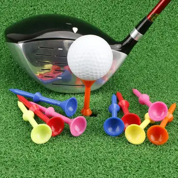 50 adet Rastgele Renk Golf Tack golf topluğu Yükseltme Büyük Fincan Desteği Plastik Çift Katmanlı 83mm Aksesuarları Golf Katmanlı