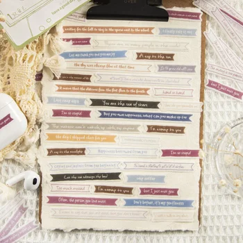 60 adet / paket Romantik İngilizce kısa Cümleler Çıkartmalar estetik Sopa Etiketleri Günlüğü Albümü Scrapbooking malzeme Kırtasiye Sticker