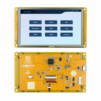 7 İnç LCD-TFT HMI Ekran Modülü Akıllı Serisi RGB 262K Renkli dayanıklı dokunmatik panel Endüstriyel Ekipman Kontrolü için