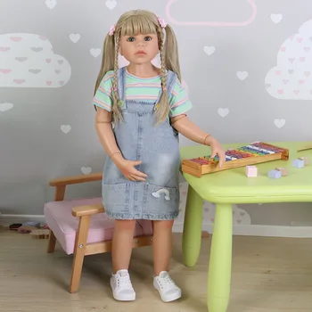 98cm gerçekçi Kız Silikon bebek Büyük Çocuk Giyim Modeli 3 Yaşında Alışveriş Merkezleri için Uygun