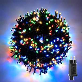 AB / ABD Plug LED Noel Çelenk Dize su geçirmez açık alan aydınlatması 20 M 30 M 50 M Peri bahçe lambası için Parti Düğün Yeni Yıl Dekor