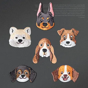 AHYONNIEX Sevimli Köpek İşlemeli Giyim Yamalar Giysi İçin Parşömen Demir On kumaş yapışkanı