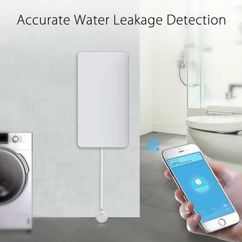 Akıllı Yaşam WİFİ Su Kaçağı Alarmı Bağımsız Taşma Sel Sensörü Güvenlik Alarm Sistemi Wifi su Kaçağı Uyarı Dedektörü