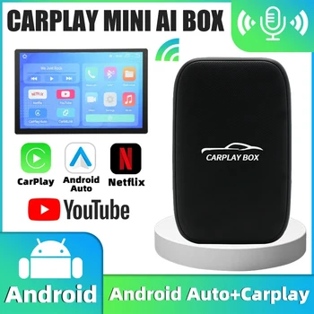 Android AI Kutusu Kablolu Kablosuz CarPlay Adaptörü Evrensel CarNetflix YouTube Multimedya Video Oynatıcı Araba CarPlay Kutusu Otomobil Parçaları