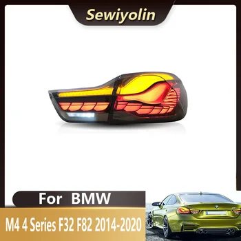 Araba Aksesuarları Led LCI Kuyruk İşık BMW F32 F33 2014-2020 DUMAN GTS OLED TARZI Tak Ve Çalıştır DRL Sinyal otomotiv lambaları IP67