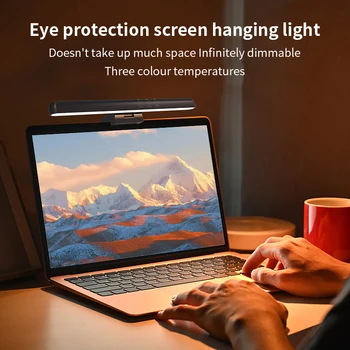 Bilgisayar monitörü ışık çubuğu kademesiz kısılabilir masa lambası gözler koruma masa lambası çalışma İçin RGB ekran monitör asılı ışık çubuğu
