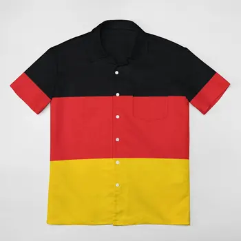 Bir Kısa Kollu Gömlek Alman Bayrağı Tees Suit Vintage GraphicBeach Eur Boyutu
