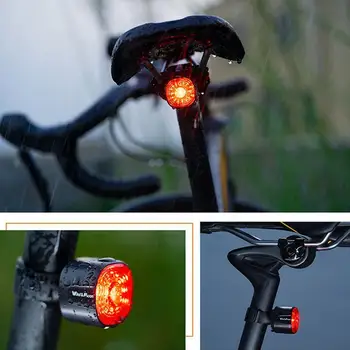 Bisiklet Fren Algılama Arka Lambaları 1 adet Led Şarj Bisiklet Bisiklet Bisiklet Su Geçirmez Arka Lambası ışıkları Bisiklet Lambası Aksesuarı V5d6