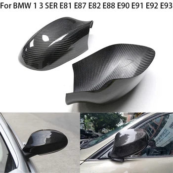 BMW için 1 3 SER Coupe E81 E87 E82 E88 E90 E91 E92 E93 2009-2012 Karbon Fiber Araba Dikiz Aynası Kapakları Trim Kapağı aksesuarları