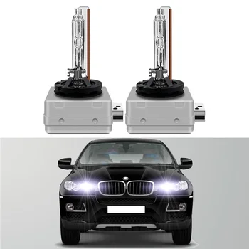 BMW için X6 E71 E72 2008-2014 6000 K hıd Xenon far ampulü Yüksek Düşük ışın (Sadece Fit Orijinal Ampul Xenon)