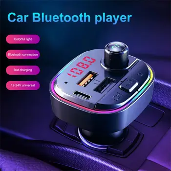 C12 / C13 araba şarjı QC3. 0 PD 18W Araba Bluetooth FM Verici Çift USB Hızlı araba şarjı Mp3 Çalar Handsfree Radyo Alıcısı