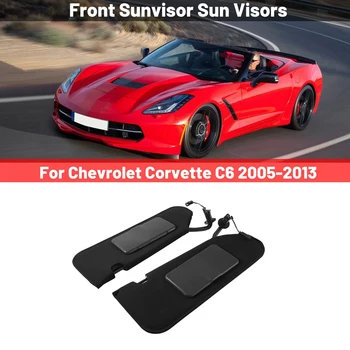 Chevrolet Corvette C6 2005-2013 için 8231006 Güneşlikler Sunvisor W/ aynalar ve LED ışıklar