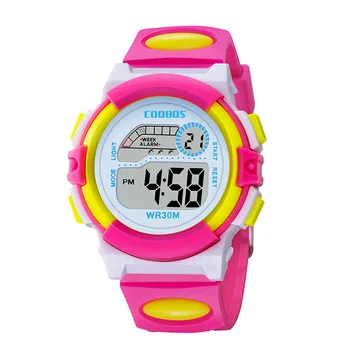 Coolboss okul spor saat Aydınlık çocuk bilek saatler Çok Fonksiyonlu dijital alarmlı saat saat Çocuk Izle öğrenci saat A3364