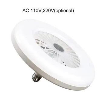 D0AB Mini tavan vantilatörü ile led ışık Modern Akıllı E27 ışıklı tavan fanı 110v / 220v