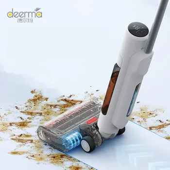 Deerma VX110 Kablosuz Zemin Temizleyici Akıllı Paspas Makinesi Süpürme Paspas All-in-one Elektrikli Paspas Tek tuşla Kendi Kendini temizleyen