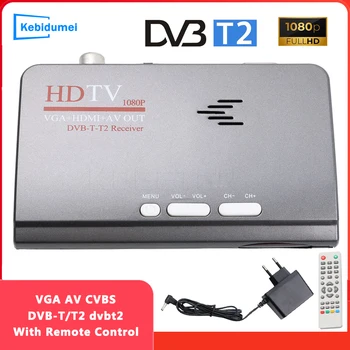 Dijital TV Kutusu DVB-T2 TV Anten VGA AV CVBS TV Alıcısı Dönüştürücü Uzaktan Kumanda İle Kablosuz HDMI HD 1080P 4k Akıllı tv İçin