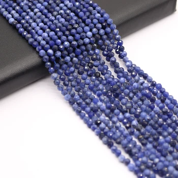 Doğal Taş Lapis lazuli Boncuk Küçük Yönlü Gevşek Boncuk Takı Yapımı için Dıy Kadınlar Bilezik Kolye Aksesuarları