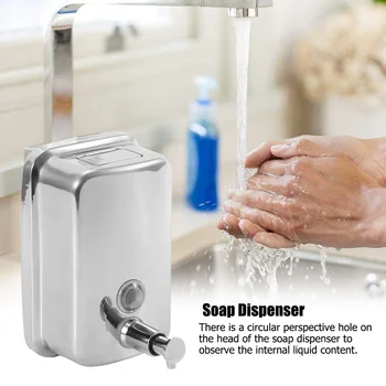 Duvara Monte Paslanmaz Çelik Manuel Sabun şampuanlık Pompası losyon dispenseri Ev Banyo için