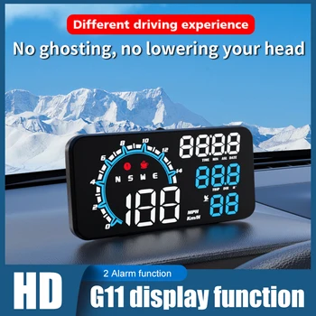 G11 Evrensel HUD GPS Head Up Display Kilometre Kilometre Sayacı LED Ekran Cam Projektör Aşırı Hız Yorgunluk Sürüş Alarmı
