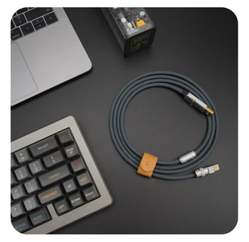 GeekCable Manuel Özelleştirilmiş Bilgisayar Klavye Ateş Veri kablo USB ultra yumuşak örgülü düz çizgi 150cm