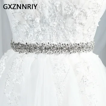 Gelin kemeri için düğün elbisesi El Yapımı Lüks Kristal Rhinestone Çiçek Kemerler Kadın Aksesuarları Parti Takı Nedime Hediye