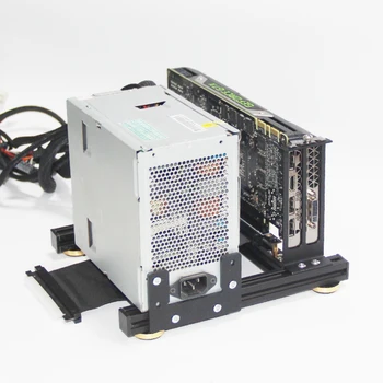 GPU + PSU tutucu DIY harici grafik kartı rafı için güç kaynağı tabanı ile ATX PSU alüminyum GPC01 / GPC02