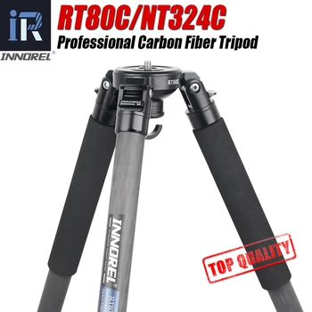 INNOREL RT80C Karbon Fiber kamera tripodu Profesyonel Kuş Gözlemciliği Ağır Tripod 75mm Kase Adaptörü DSLR Video Kamera için