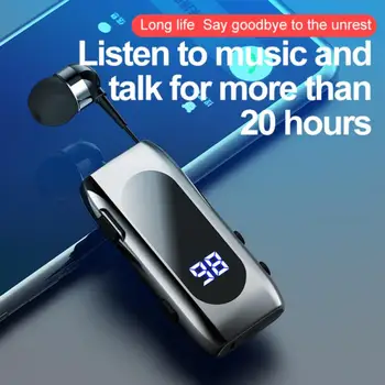 K55 Yaka İş bluetooth 5.2 Kulaklık Konuşma / Müzik Süresi 20 Saat LED dijital ekran Gürültü İptal Kablosuz Kulaklık