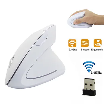 Kablosuz Mouse Fare Ergonomik fare Dikey 1600DPI oyun Tasarımı 2.4 GHz USB Fare Masaüstü Ofis Eğlence Aksesuarları