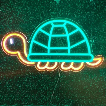 Kaplumbağa Neon burcu çocuk odası Neon ışık dekorasyonu hayvan ışık burcu deniz hayvan Led lamba deniz Kaplumbağası akvaryum Neon burcu duvar dekor