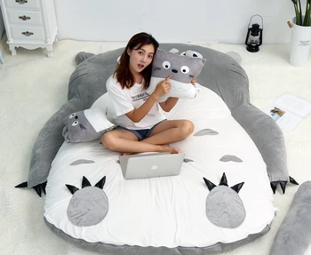Karikatür Sevimli Tembel çekyat Rahat uyku yatağı,Totoro Tatami Uyku Tulumu Yatak, Çıkarılabilir ve Yıkanabilir çocuk çekyat