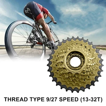 Kaset 9 Hız İplik Tipi Dişli MTB Bisiklet İPLİK TİPİ 9 hız (13-32T) DİŞLİ Bisiklet Freewheel Bisiklet Parçaları