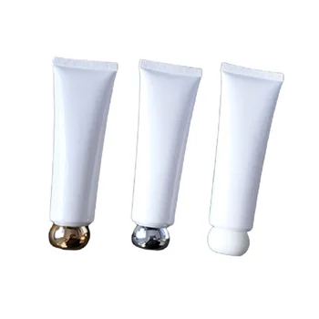 Kozmetik Tüp Akrilik Kap Boş Kozmetik Kapları 50 ml/g Beyaz Sıkmak Yumuşak Tüp Emülsiyon Ambalaj Kabı Yüksek Dereceli 50 adet