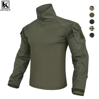 KRYDEX Savaş G3 Gömlek CP Tarzı BDU Taktik av tüfeği Gen3 Elbise Gömlek Dirsek Pedleri ile Multicam Kaplan Çizgili Camo