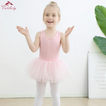 Kız Bale Elbise Bebek Leotard Giyim Pamuk Dans Sınıfı Kostüm Yumuşak Tutu Etek Balerin Giyim
